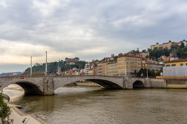 Lione città sulle rive del fiume Saone - Francia — Foto Stock