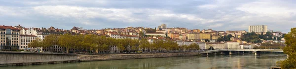Lyon city on banks of Saone river - France — Stock Photo, Image