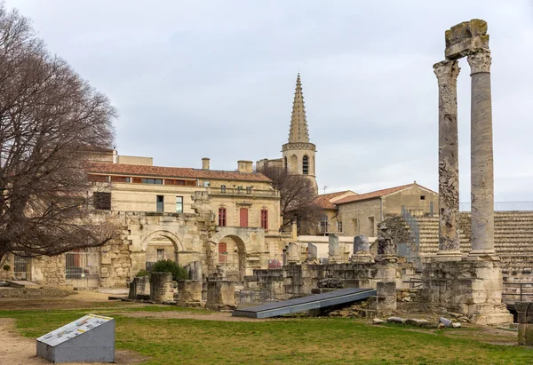 Ruins of roman theatre in Arles - France — Stock Photo, Image