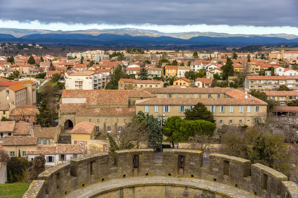 Weergave van carcassonne van het Fort - languedoc, Frankrijk — Stockfoto