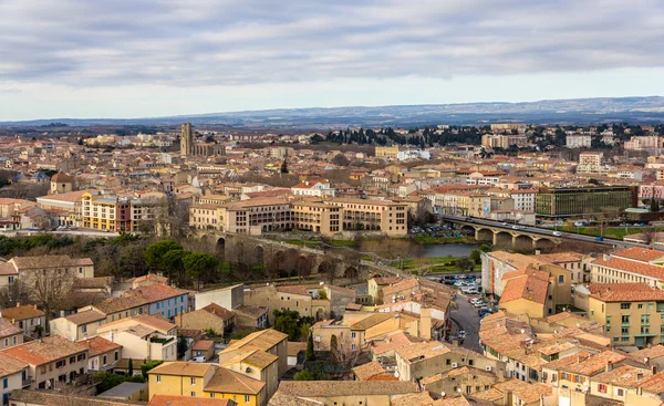 Vista de Carcasona desde la fortaleza - Languedoc, Francia — Foto de Stock