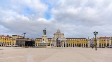 Placa yapmak comercio Lizbon, Portekiz