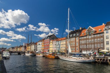 Nyhavn, waterfront, Kopenhag, Danimarka