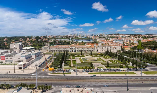 Aerial view of Jeronimos Monastery in Lisbon, Portugal — Stock fotografie