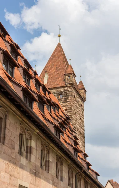 Крыша Нюрнбергского замка в Баварии — стоковое фото