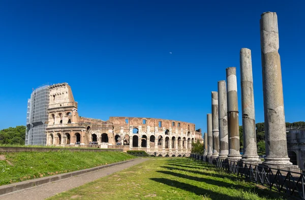 Вид на Колізей від храм Венери і Роми — стокове фото