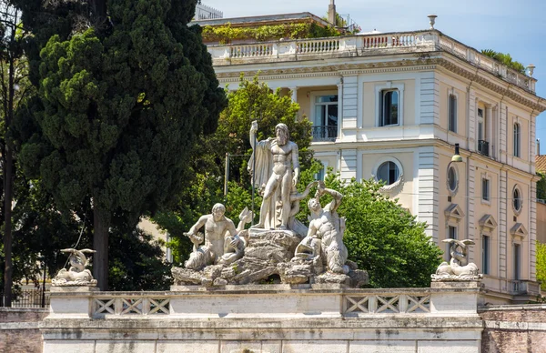 Fontana del nettuno v Římě, Itálie — Stock fotografie