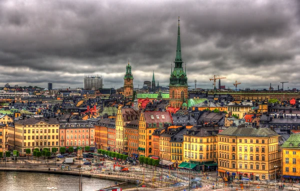Вид на центр Стокгольма - Швеция — стоковое фото