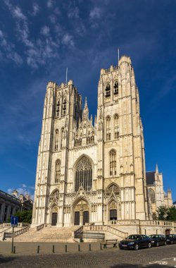Brüksel, Belçika 'daki St. Michael ve St. Gudula Katedrali