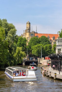 View of American Hotel in Amsterdam clipart