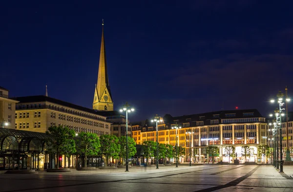 Rathausmarkt，一个正方形在汉堡，德国 — 图库照片