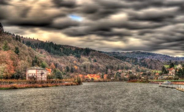 Řeky neckar, Heidelberg, Německo — Stock fotografie