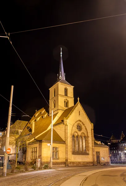 Die Kirche des Heiligen Nikolaus in Straßburg - Elsass, Frankreich — Stockfoto