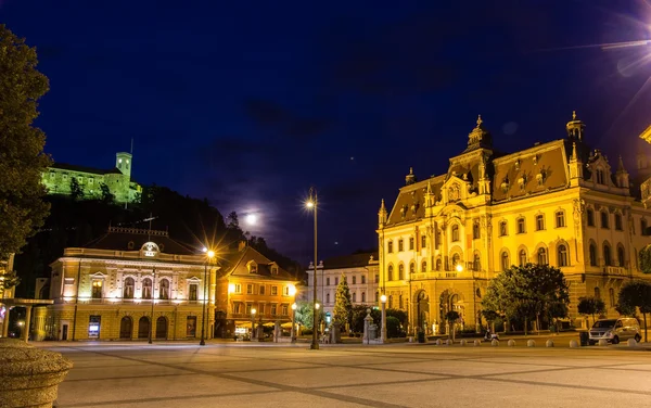 Praça do Congresso em Liubliana, Eslovénia — Fotografia de Stock