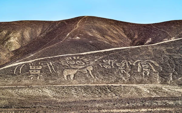 Veduta aerea dei geografi Palpa in Perù — Foto Stock