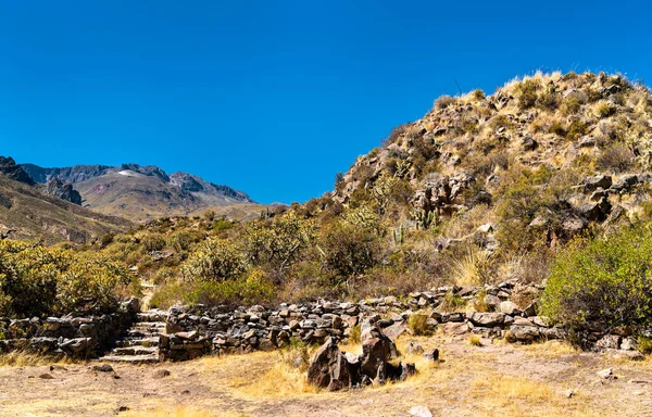 Pre-Incan zříceniny v Chivay v Peru — Stock fotografie