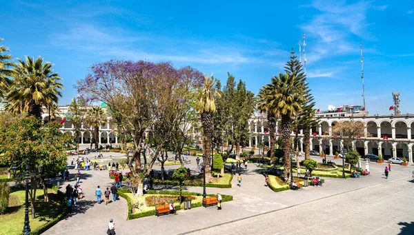 Plaza de Armas of Arequipa v Peru — Stock fotografie