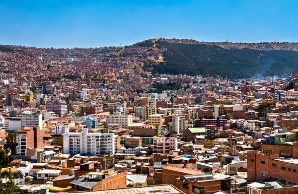 Paisaje urbano de La Paz en Bolivia — Foto de Stock