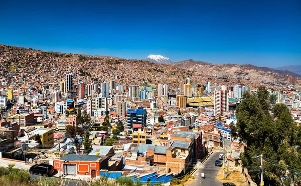 Paisaje urbano de La Paz en Bolivia — Foto de Stock