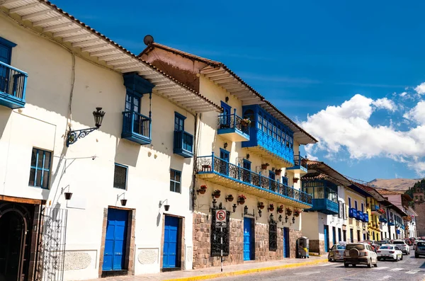 Traditionell arkitektur i Cusco i Peru — Stockfoto