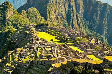 Machu Picchu Inca ruins in Peru, South America clipart
