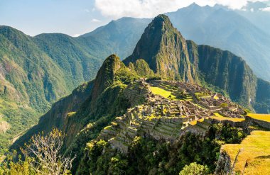 Machu Picchu, Peru, Güney Amerika 'da harabe.