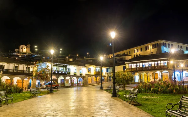 Praça Central de Cusco no Peru Fotos De Bancos De Imagens