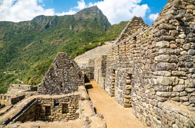 Machu Picchu, Peru, Güney Amerika 'da harabe.