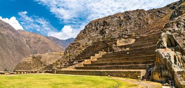 Peru 'daki Ollantaytambo' daki İnka harabeleri
