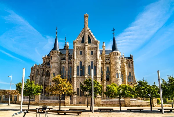 Der Bischofspalast von Astorga in Spanien — Stockfoto