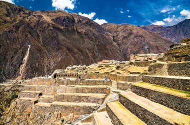 Peru 'daki Ollantaytambo' daki İnka harabeleri