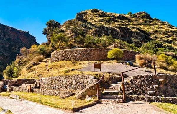 Ruínas incas em Pisac, Peru — Fotografia de Stock