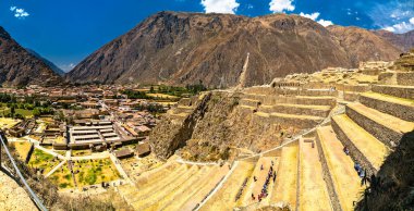 Peru 'daki Ollantaytambo' daki İnka harabeleri