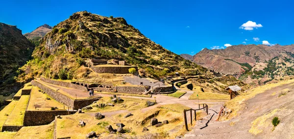 Inca ruïnes bij Pisac in Peru — Stockfoto