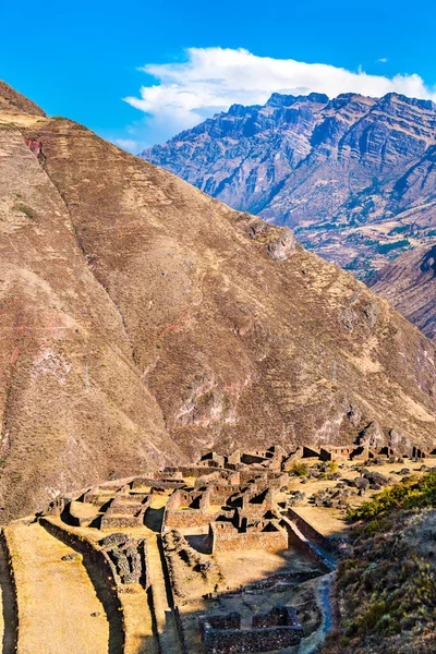 Inca ruins at Pisac in Peru — Zdjęcie stockowe