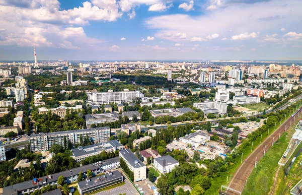 Flygfoto över Kiev, Ukraina — Stockfoto