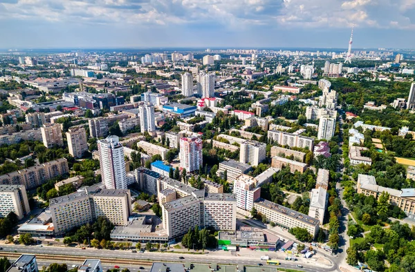 Widok z lotu ptaka Politechniki Ukraińskiej w Kijowie — Zdjęcie stockowe