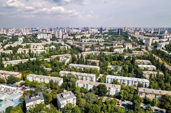 Aerial panorama of Kiev in Ukraine — Stock Photo, Image
