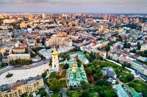 Widok na katedrę św. Zofii w Kijowie, Ukraina — Zdjęcie stockowe
