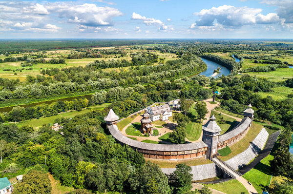 View of Baturyn Fortress with the Seym River in Ukraine