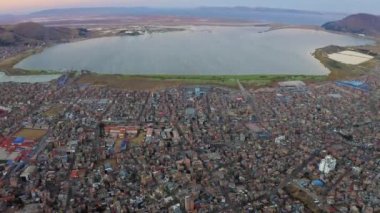 Peru 'daki Puno' nun hava görüntüsü