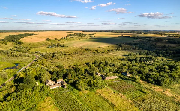 Landschap van de Russische Chernozemye. Turayevka, regio Koersk — Stockfoto