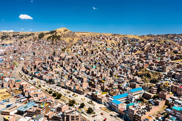 Vista aérea de Puno en Perú — Foto de Stock