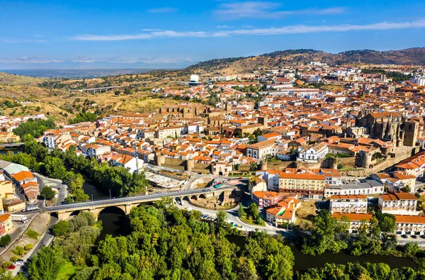 Aerial panorama of Plasencia in Spain — Stock Photo, Image