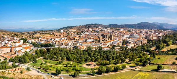 Aerial panorama of Plasencia in Spain — Stock Photo, Image