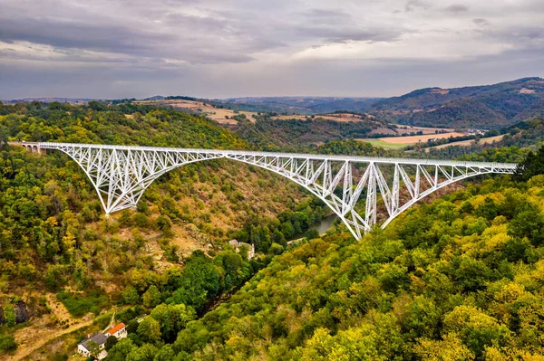 Viadotto Viaur, un ponte ferroviario ad Aveyron, Francia — Foto Stock