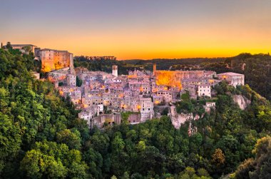 Sorano, İtalya 'nın güneyindeki Grosseto ilinde.