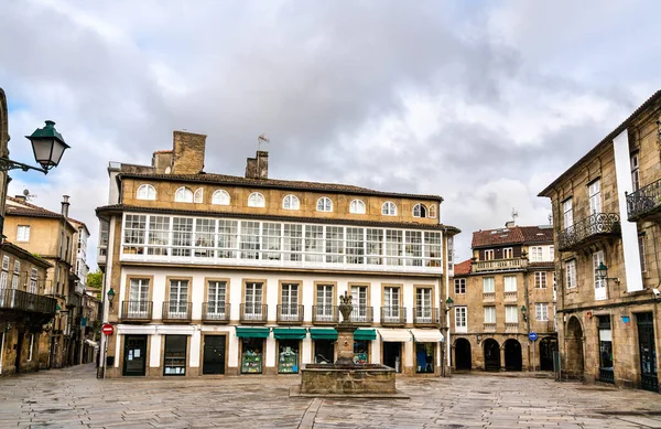 Παραδοσιακή αρχιτεκτονική του Santiago de Compostela στην Ισπανία — Φωτογραφία Αρχείου