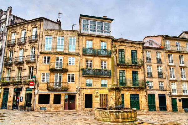 Architettura tradizionale di Santiago de Compostela in Spagna — Foto Stock