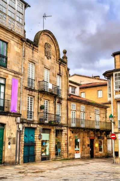 Traditional architecture of Santiago de Compostela in Spain — Stockfoto